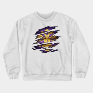 Resplendent Revival: Byzantine Empire Coat of Arms/Flag Tribute Crewneck Sweatshirt